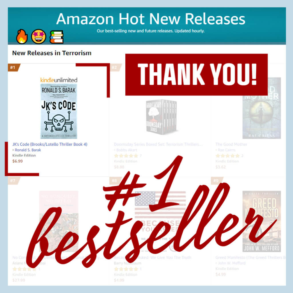 JK's Code is Now a #1 Amazon Bestseller!